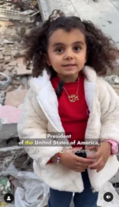 “Neraka Bukan untuk Kami!”: Bocah 5 Tahun dari Gaza Guncang Dunia, Tantang Trump